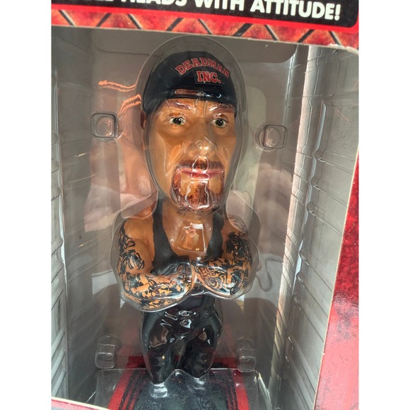 WWF Rumble Heads Undertaker Bobblehead Deadman Inc Series 1 Collector Edition - Picture 3 of 3